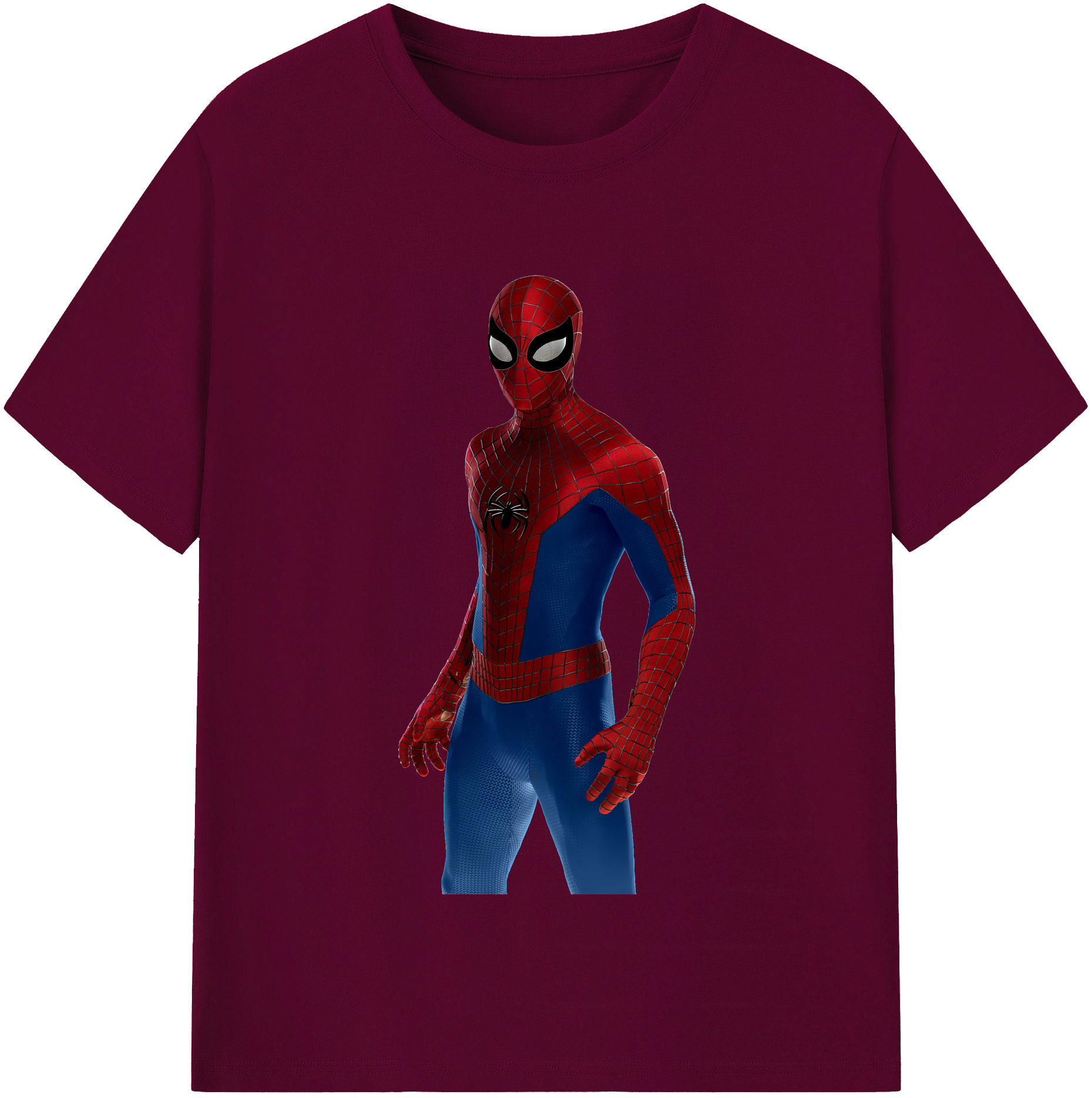（画像用） Spider Man スパイダーマン レディースカジュアルプリントTシャツ（綿100％）
